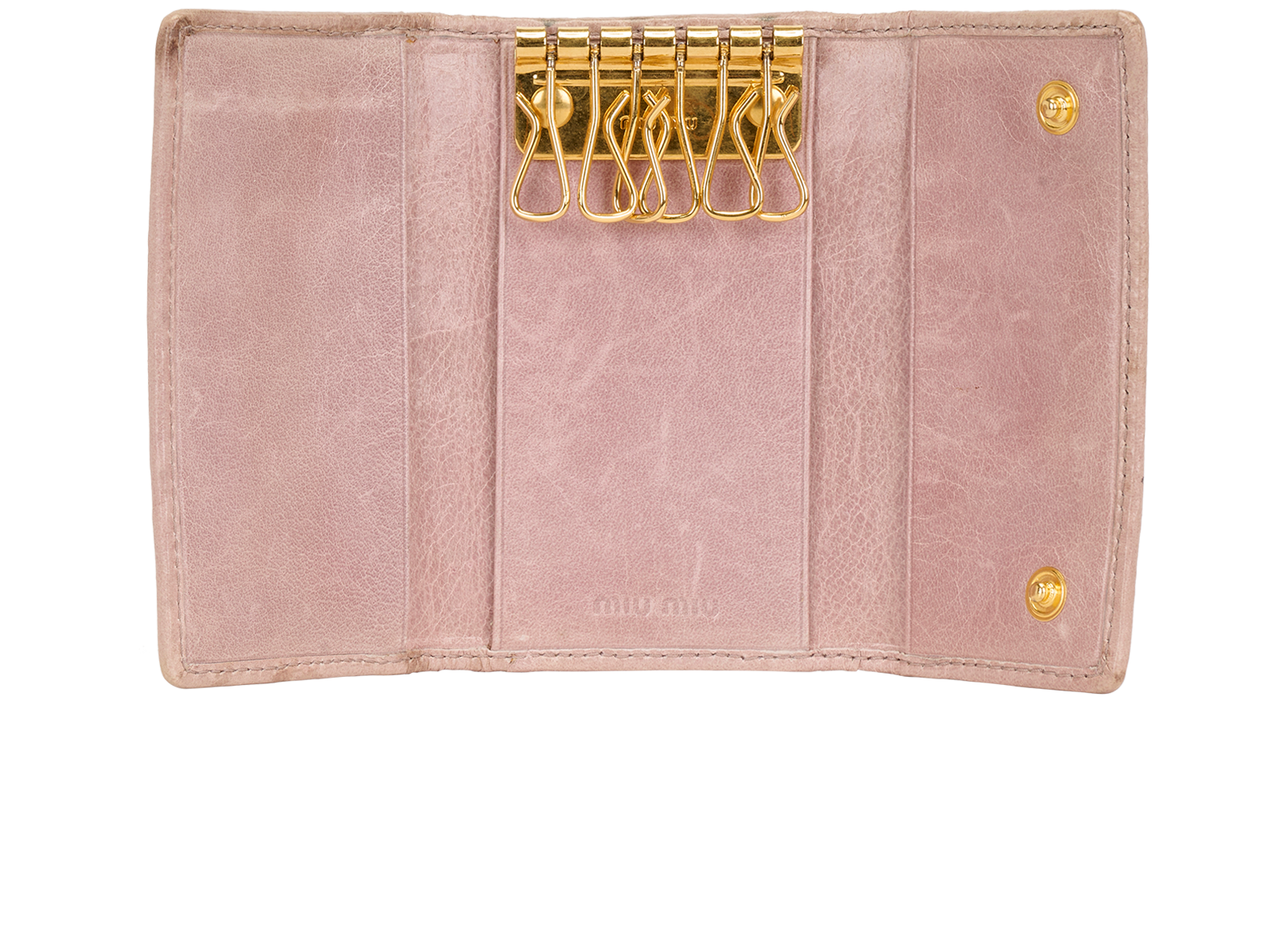 Miu Miu Matelassé Key Case, &pound;80, Accessories, Pink, Leather, Other view